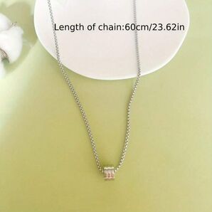 シルバーチタン鋼製ヒップホップネックレス 60cm73331