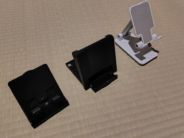 スマホスタンド スマートフォン ゲーム機スタンド スタンド 3種類3点セット 美品中古 任天堂Switchのスタンドとしても可
