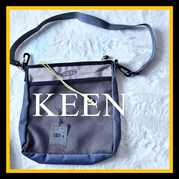 KEEN ショルダーバッグ グレー メッシュ サコッシュ 山登り