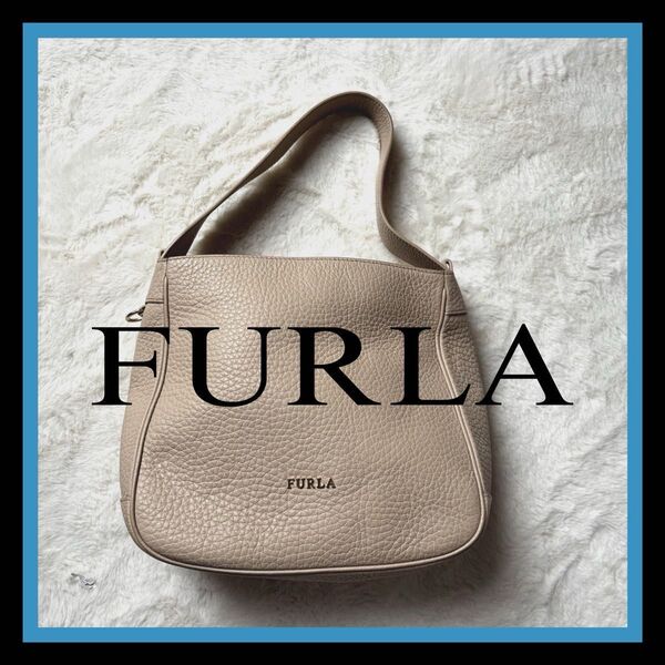 FURLA ショルダーバッグ レザー グレージュ