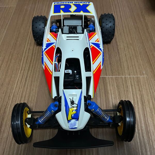 【美品】ファイターバギーRX タミヤ 1/10 ラジコン プロポ、メカ(受信機、サーボ、モーター) 、箱付き DT-01
