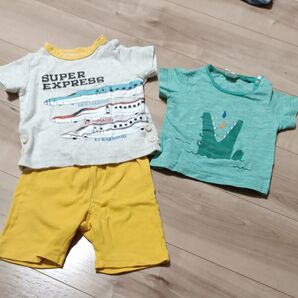 男の子 半袖Tシャツ パジャマまとめ売り 2点セット