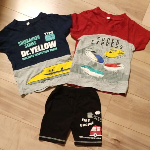 子供服 男の子 3点セット Tシャツ ハーフパンツ 90〜100