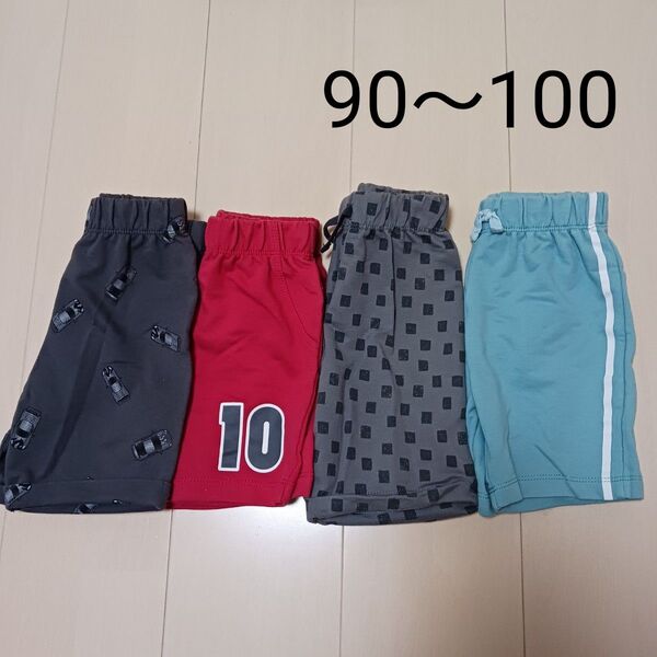 パンツ ハーフパンツ ショートパンツ 90 100 短パン ウエストゴム 男の子 車