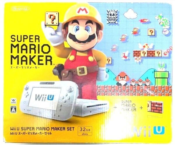 希少! 早い者勝ち! 大人気! 任天堂 Nintendo WiiU ホワイト スーパーマリオメーカーセット 中古品