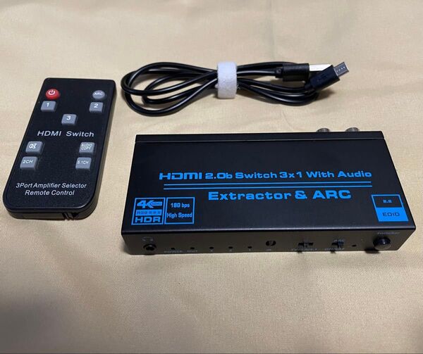 HDMI2.0セレクター 切替器 3入力1出力 + 音声分離 BLUPOW
