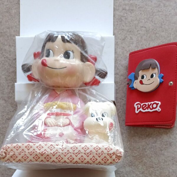 ペコちゃん おすわり首ふり人形 手帳 2個セット 不二家