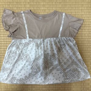 女の子 トップス 130 ペイズリー柄