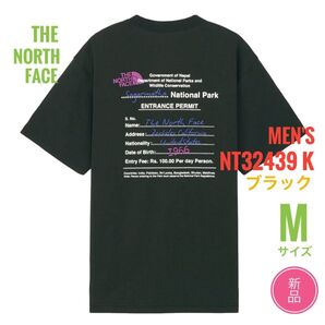 新品☆ノースフェイス エントランスパーミッションティー Tシャツ メンズ M ブラック