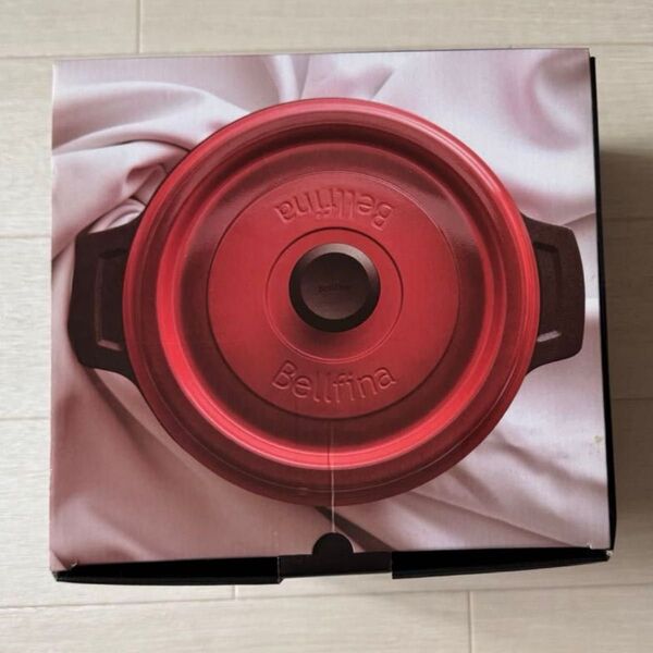 【新品未使用】ベルフィーナ THE PRIME 無水調理パン22cm 両手鍋 鍋 ベルフィーナ Bellfina レッド