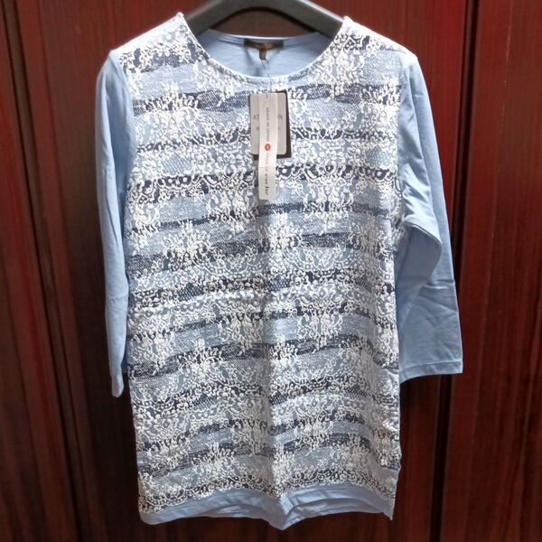 ☆新品☆ワールドesche 七分袖Tシャツ