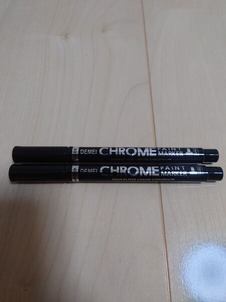 2本セット メッキマーカー メッキペン クローム シルバーメッキ ミラー ペン先2mm