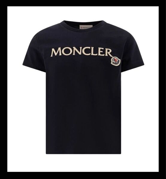 期間限定値下げ中 【 MONCLER 】モンクレール 刺繍ロゴ Tシャツ 半袖 クルーネックトップス 14A 大人着用可能サイズ