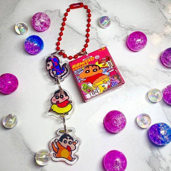 しんちゃん お菓子キーホルダー ハンドメイド
