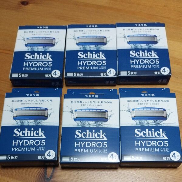 Schick HYDRO5 PREMIUM つるり肌 替刃 5枚刃 4個入り×6【新品未使用未開封】