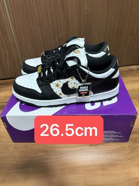 新品未使用 SB DUNK LOW supreme gold stars 26.5cm シュプリーム ナイキ ダンク