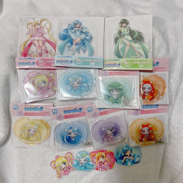 ぴちぴちピッチ キャラ福くじ makeup アクリルスタンド アクリルミラー ステッカー るちあ 波音 リナ ノエル ココ かれん