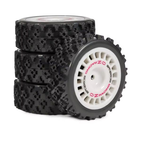 ラリーブロックタイヤ ホイール 4本セット 新品 1/10 タミヤ ラリー オフロード XV01 XV02 TT02