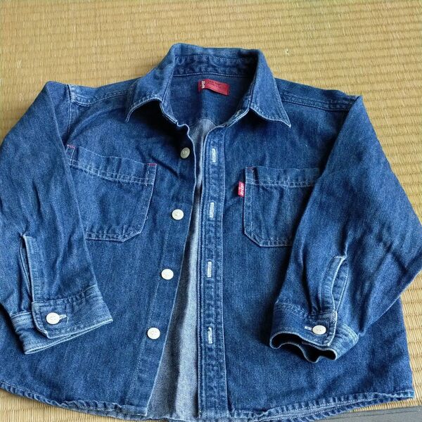 Levi's デニムシャツ インディゴブルー 110cm