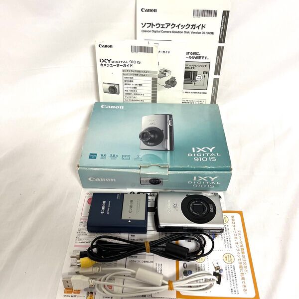 【付属品多数】CANON キャノン IXY DIGITAL 910 IS PC1249 シルバー デジカメ