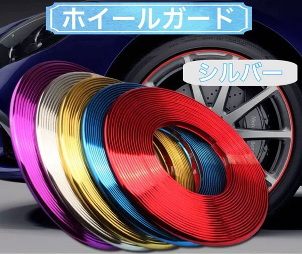 リムガード 8m シルバー メッキ仕様 汎用 車 リムガード 車 ホイール