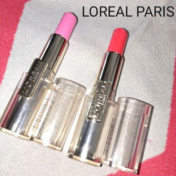 L’Oral Paris ロレアルパリCaress Lipstick 01.06 口紅 リップ 2本