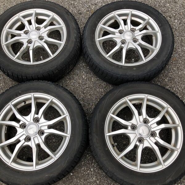 BRAKE 155/65R14 スタットレス アルミ タイヤ 4本