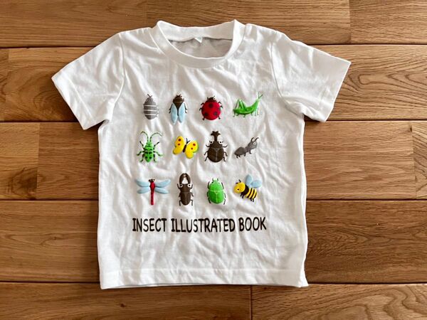 半袖Tシャツ 昆虫 白