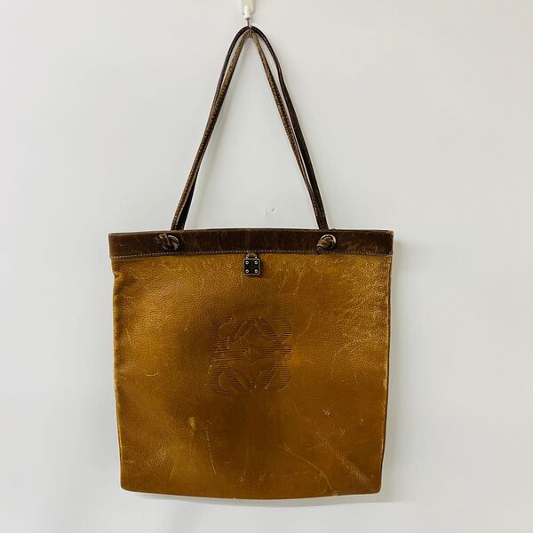 LOEWE ロエベ アナグラム トートバッグ レザー 肩掛け 大容量