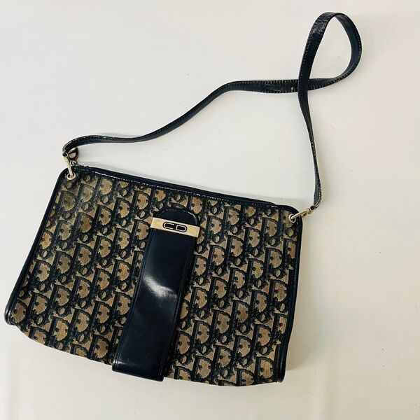 Christian Dior クリスチャンディオール トロッター ショルダーバッグ キャンバス ヴィンテージ