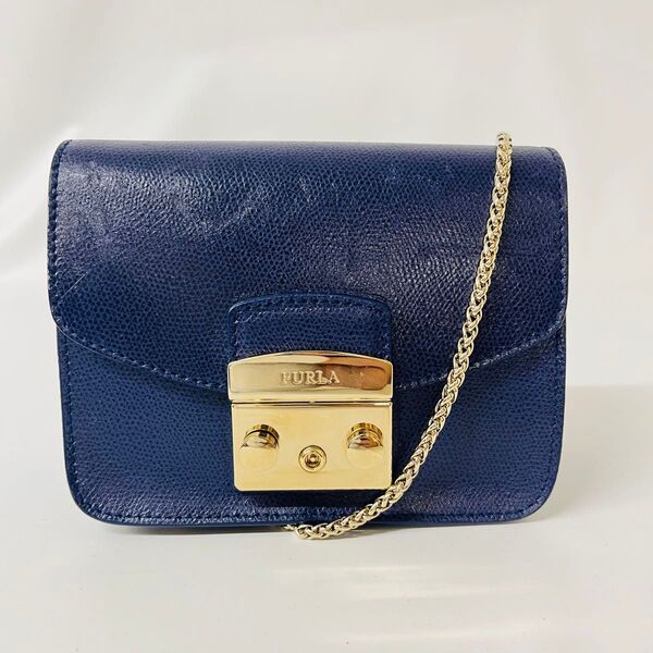 FURLA フルラ メトロポリス チェーン ショルダーバッグ レザー 斜め掛け クロスボディ