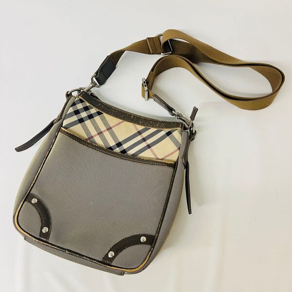 BURBERRY ノバチェック クロスボディ ショルダーバッグ ナイロン