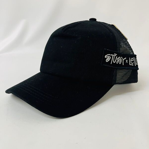 新品 STUSSY LEILOW メッシュキャップ スナップバック ブラック
