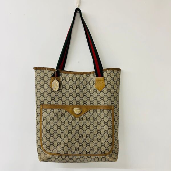 GUCCI PLUS GGスプリーム トートバッグ ハンドバッグ ベージュ
