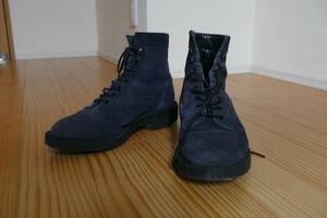  Tricker's navy blue navy suede boots Blue Work