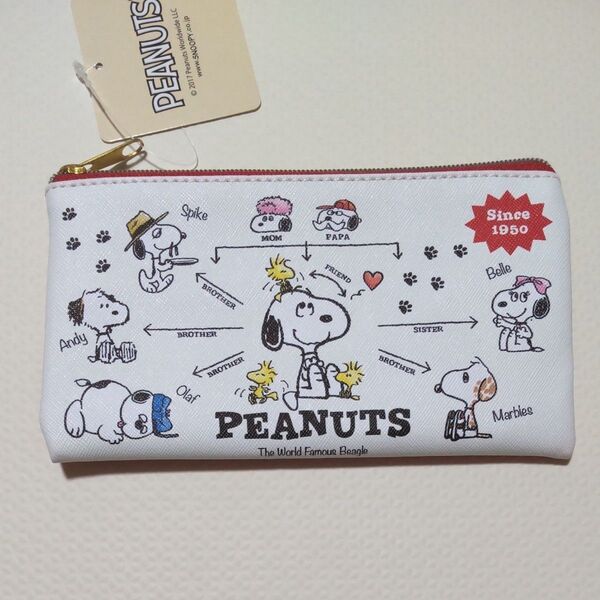 PEANUTS フラットペンポーチ スヌーピー 相関図