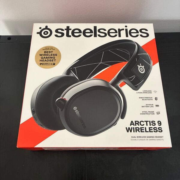 【Steelseries Arctis 9 wireless】デュアルワイヤレス ヘッドホン ゲーミングヘッドセット 外箱付