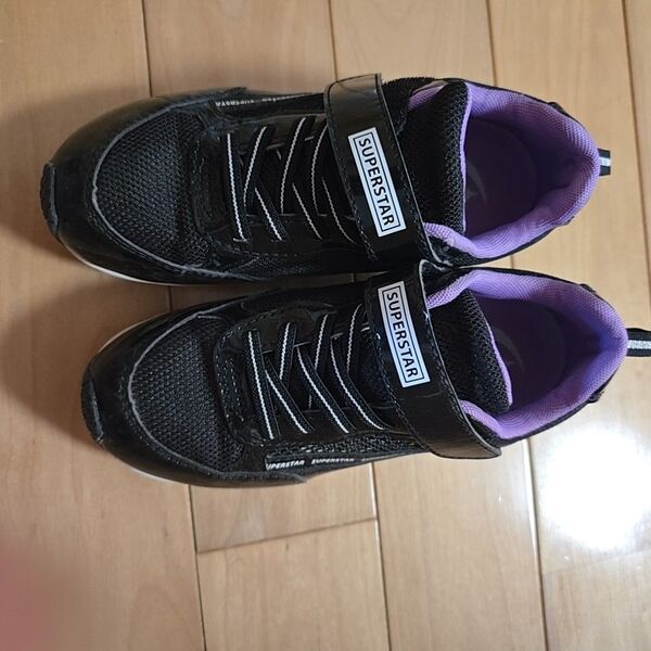 SUPERSTAR キッズスニーカー 21cm ブラック マジックテープ