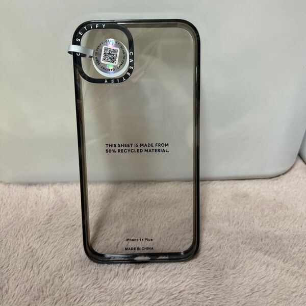 CASETiFY コンパクト iPhone 14 Plus ケース ブラック クリア