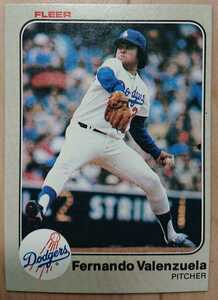 ★FERNANDO VALENZUELA FLEER 1983 #224 MLB LOS ANGELES DODGERS LA ドジャース フェルナンド バレンズエラ メキシコ 新人王 サイヤング賞