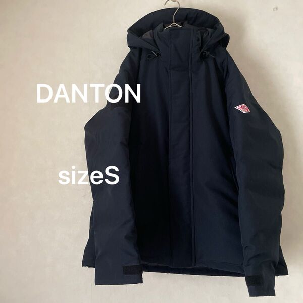 DANTONアーミーフーデッドジャケット ダントン ダウンジャケットネイビーS