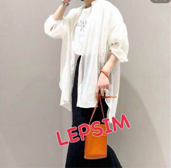 LEPSIM (レプシィム) シアーシャツ 白 ブラウス レディース