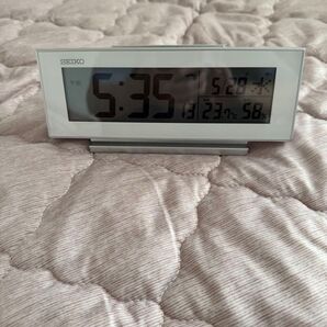 SEIKO デジタル時計 電波時計 温度計 湿度計