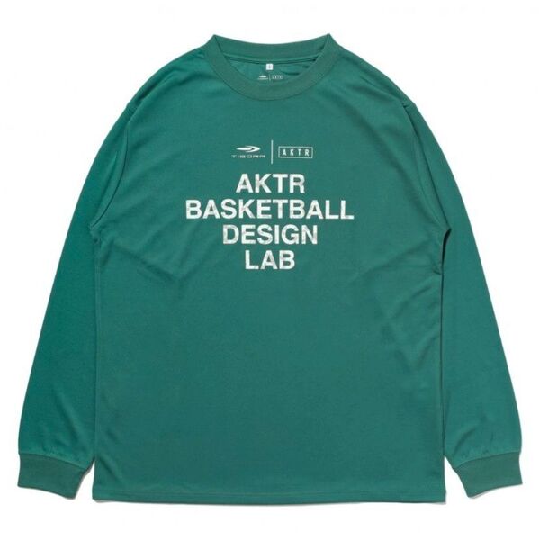 ■新品 TIGORA × AKTR Tシャツ 緑2XL ドライ 長袖 バスケットボール アクター■