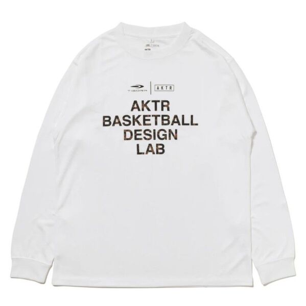 ■新品 TIGORA × AKTR Tシャツ 白L ドライ 長袖 バスケットボール アクター■
