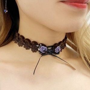 ANNA SUI 薔薇モチーフ レースアップチョーカー 未使用