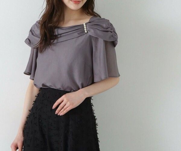 ProportionBodyDressing オフショルパールブラウス 未使用タグ付き