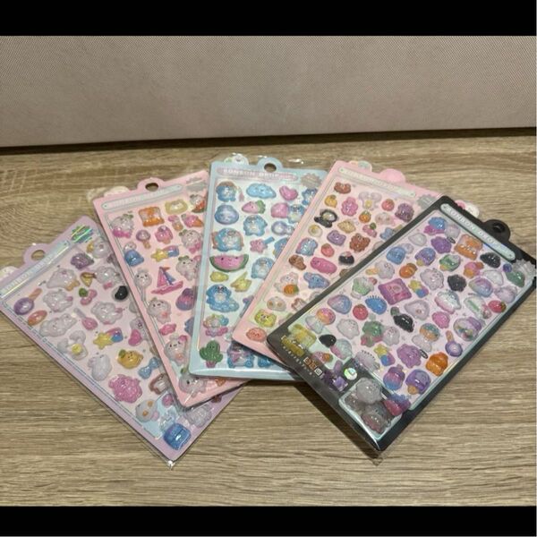BONBON DROPシールセット 5枚 ボンボンドロップシール ぷくぷく 立体