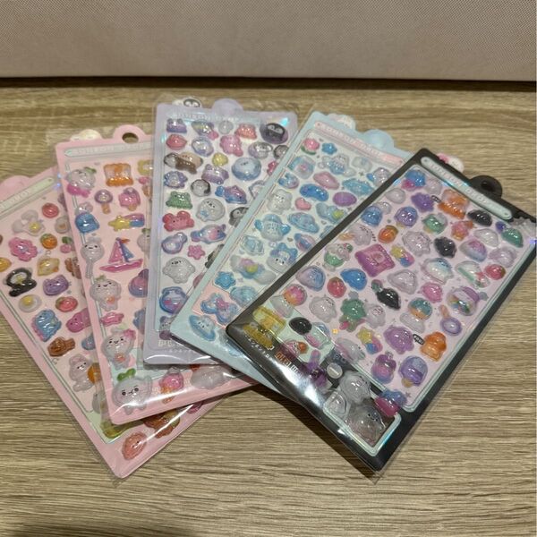 BONBON DROPシールセット 5枚 ボンボンドロップシール ぷくぷく 立体