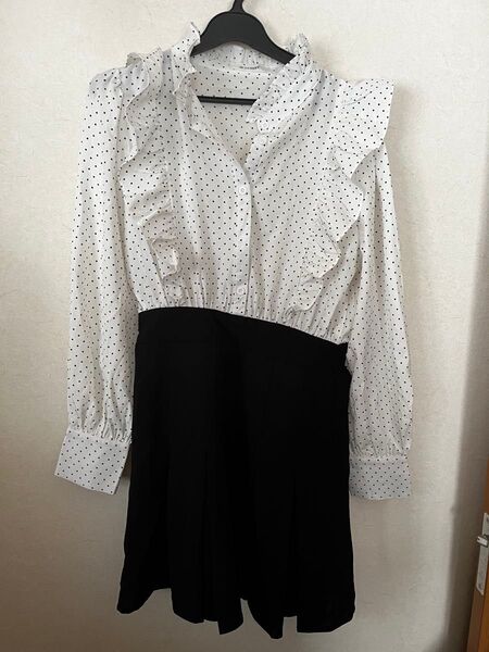 W closet ダブクロ レディース ワンピース フォーマル ダブルクローゼット ミニ 長袖 ブラウス